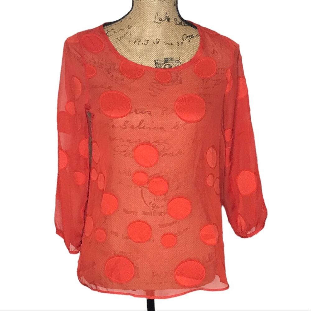 Fresh Tart Size Small “In the Spotlight” Sheer Pullover Blouse